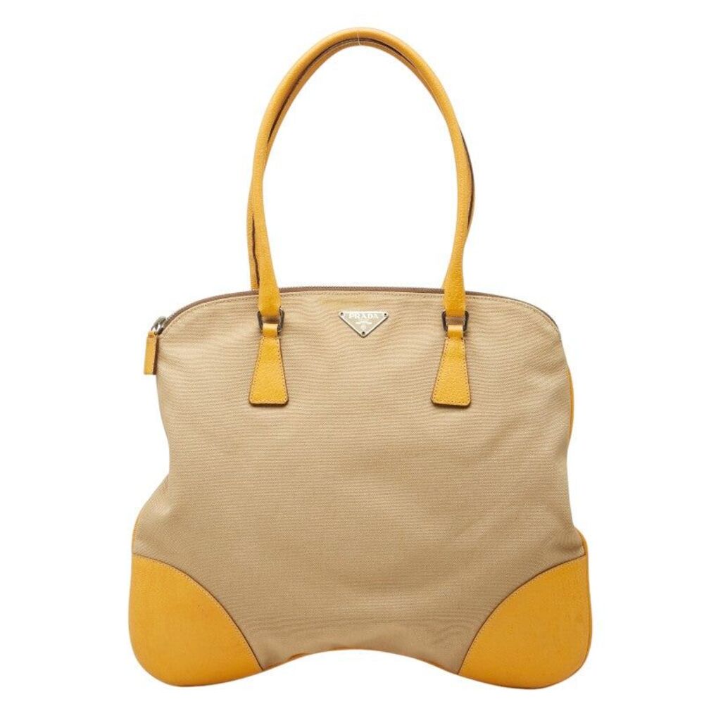 Prada Triangle Logo Plate Tote